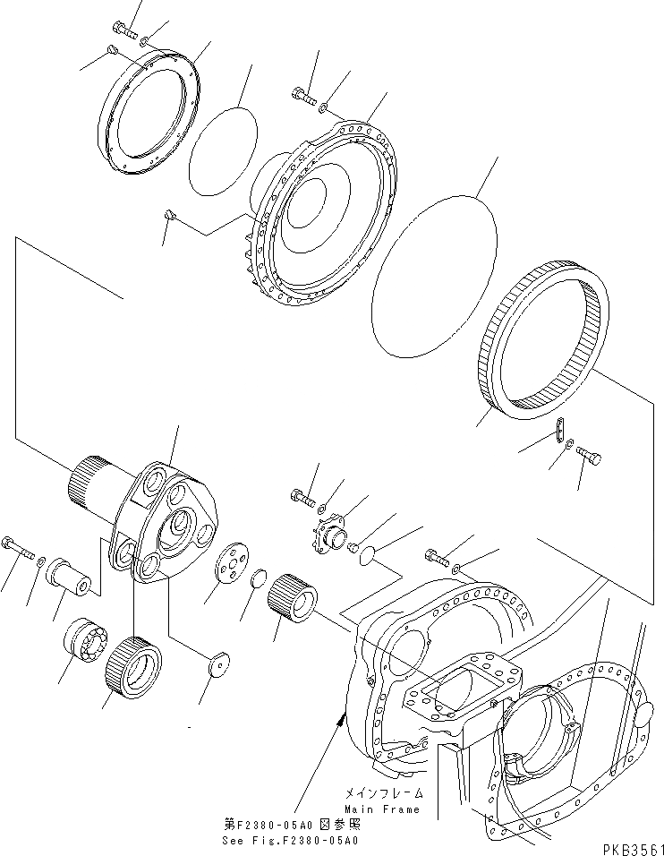 Схема запчастей Komatsu D375A-3D - КОНЕЧНАЯ ПЕРЕДАЧА¤ ПРАВ. (ПРИВОД И НЕСУЩИЙ ЭЛЕМЕНТ)(№7-7) СИЛОВАЯ ПЕРЕДАЧА И КОНЕЧНАЯ ПЕРЕДАЧА