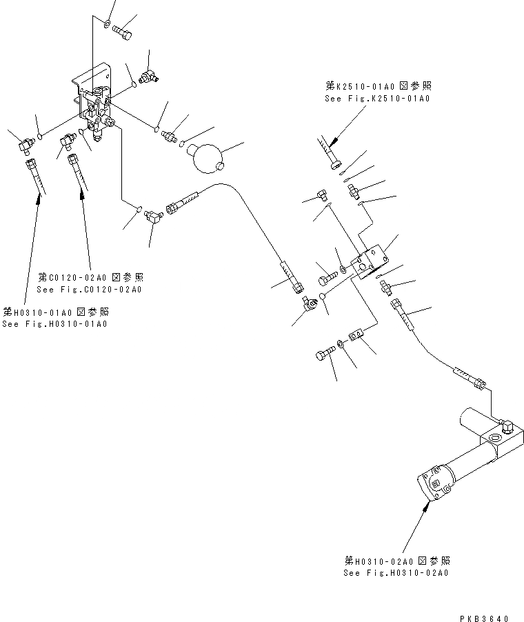 Схема запчастей Komatsu D375A-3D - ЛИНИЯ КЛАПАНА PPC (ОТВАЛ С ПЕРЕКОСОМ) ГИДРАВЛИКА