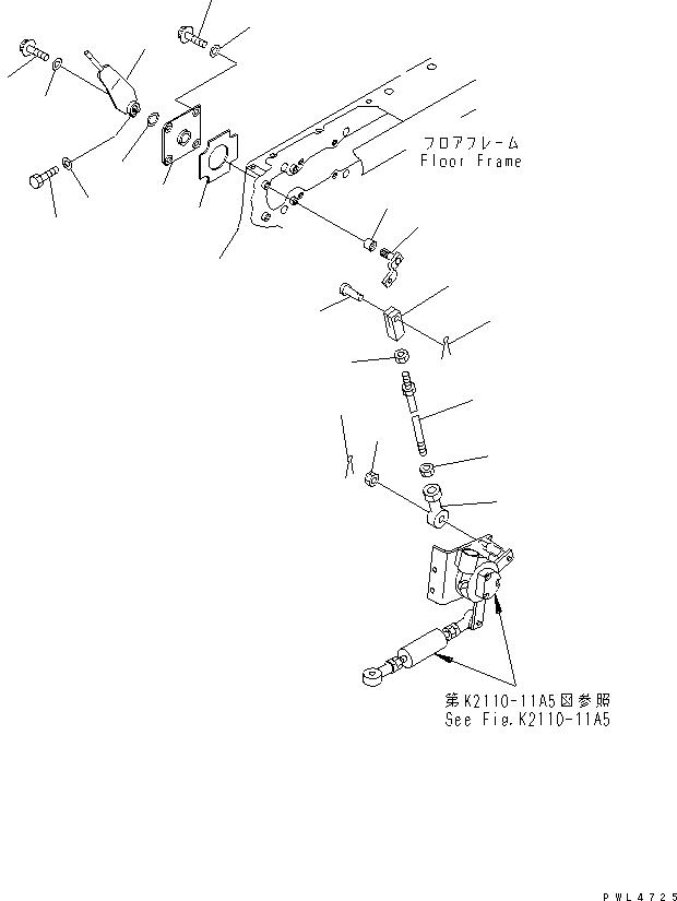 Схема запчастей Komatsu D375A-3D - РЫЧАГ УПРАВЛ-Я ПОДАЧЕЙ ТОПЛИВА (МОРОЗОУСТОЙЧИВ. СПЕЦ-Я) (С ЗАСЛОНКА) (/) КАБИНА ОПЕРАТОРА И СИСТЕМА УПРАВЛЕНИЯ