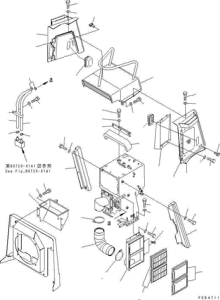 Схема запчастей Komatsu D375A-3D - ВОЗД. ФИЛЬТР. И ВОЗДУХОВОДЫ КРЫШКА(МОРОЗОУСТОЙЧИВ. СПЕЦ-Я) КАБИНА ОПЕРАТОРА И СИСТЕМА УПРАВЛЕНИЯ