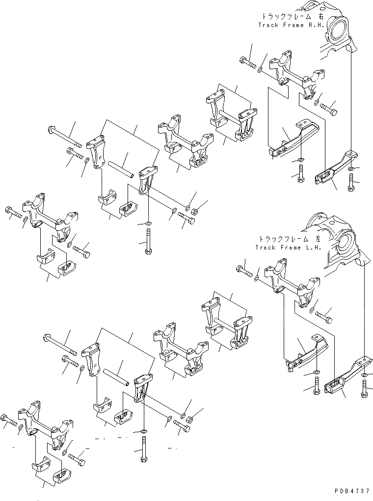 Схема запчастей Komatsu D375A-3D - ПОЛН. ЗАЩИТА КАТКОВ ( ОПОРНЫЙ КАТОК) ХОДОВАЯ