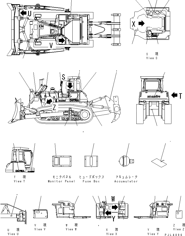 Схема запчастей Komatsu D375A-3D - МАРКИРОВКА (РОССИЯ)(№79-) МАРКИРОВКА