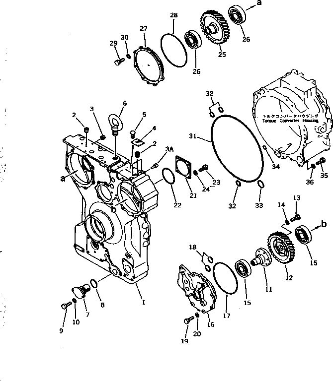 Схема запчастей Komatsu D375A-2 - МЕХ-М ОТБОРА МОЩНОСТИ (/) ГТР CONVERTOR¤ ТРАНСМИССИЯ¤ РУЛЕВ. УПРАВЛЕНИЕ И КОНЕЧНАЯ ПЕРЕДАЧА