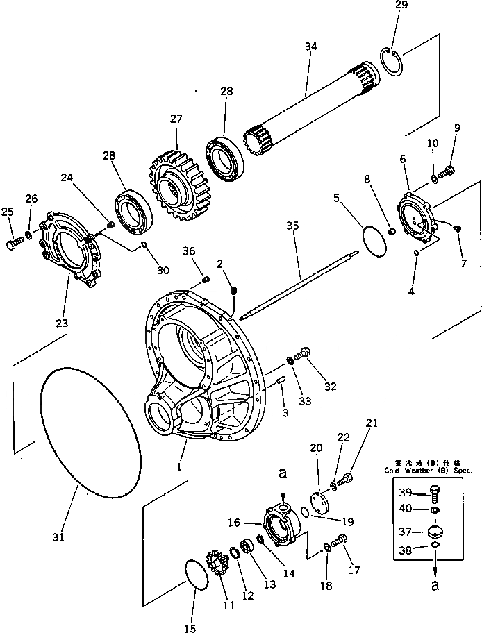 Схема запчастей Komatsu D375A-2 - КОРПУС ПЕРЕДАЧИ И ПРИВОД (/) ГТР CONVERTOR¤ ТРАНСМИССИЯ¤ РУЛЕВ. УПРАВЛЕНИЕ И КОНЕЧНАЯ ПЕРЕДАЧА