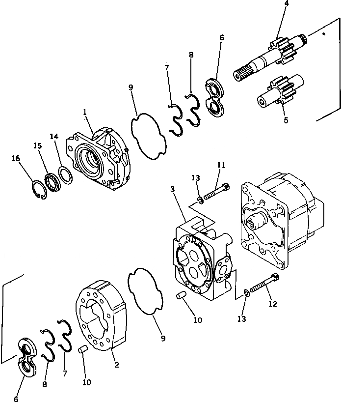 Схема запчастей Komatsu D375A-2 - ГИДРАВЛ PUNP (РАБОЧЕЕ ОБОРУДОВАНИЕ) (/) (ДЛЯ ЯПОН.) УПРАВЛ-Е РАБОЧИМ ОБОРУДОВАНИЕМ