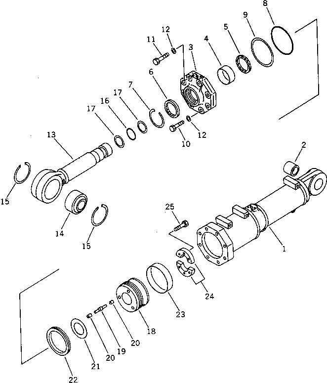 Схема запчастей Komatsu D375A-2 - ЦИЛИНДР ПЕРЕКОСА ОТВАЛА ЛЕВ. (НАКЛОНЯЕМ. ОТВАЛ) РАБОЧЕЕ ОБОРУДОВАНИЕ