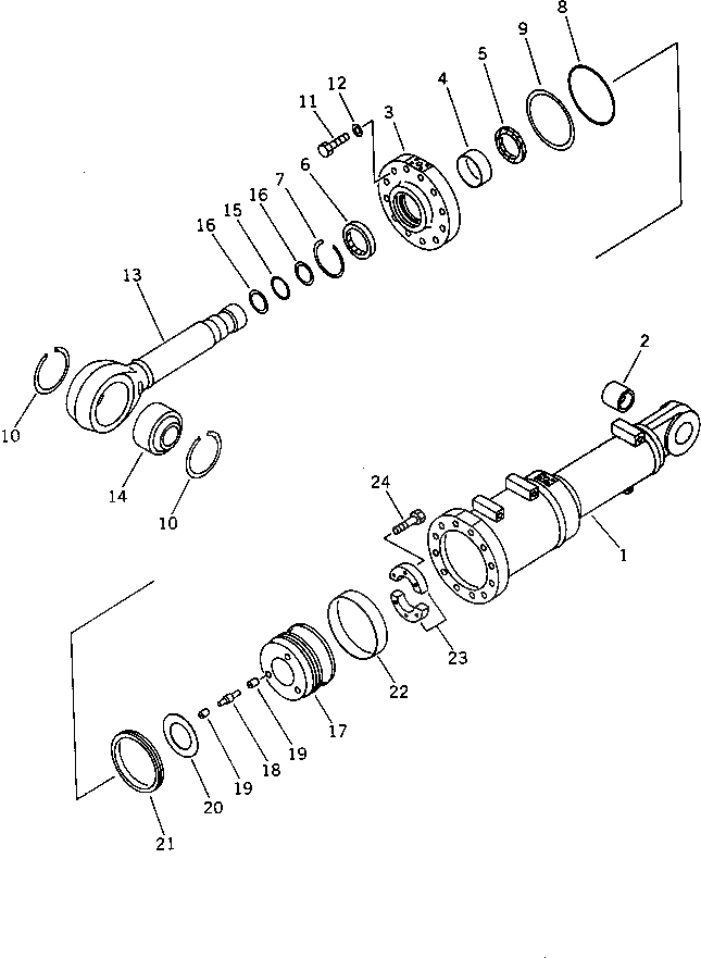 Схема запчастей Komatsu D375A-2 - ЦИЛИНДР ПЕРЕКОСА ОТВАЛА ПРАВ. (НАКЛОНЯЕМ. ОТВАЛ) РАБОЧЕЕ ОБОРУДОВАНИЕ