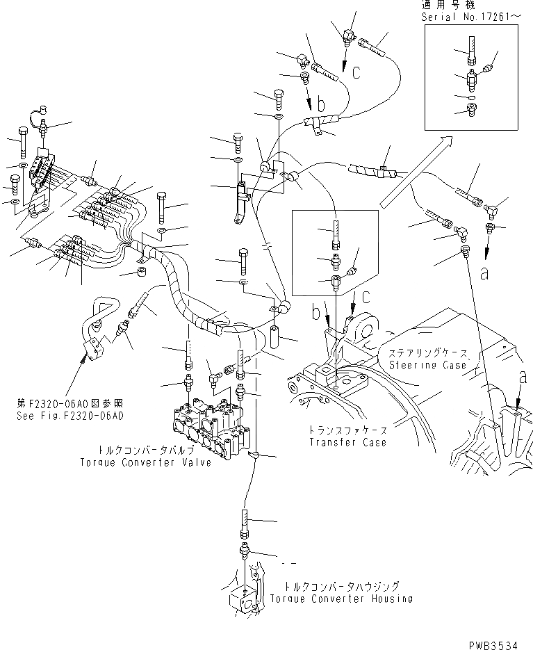Схема запчастей Komatsu D375A-3 - КОНЦЕНТР. ТРУБЫ(№7-7) СИЛОВАЯ ПЕРЕДАЧА И КОНЕЧНАЯ ПЕРЕДАЧА