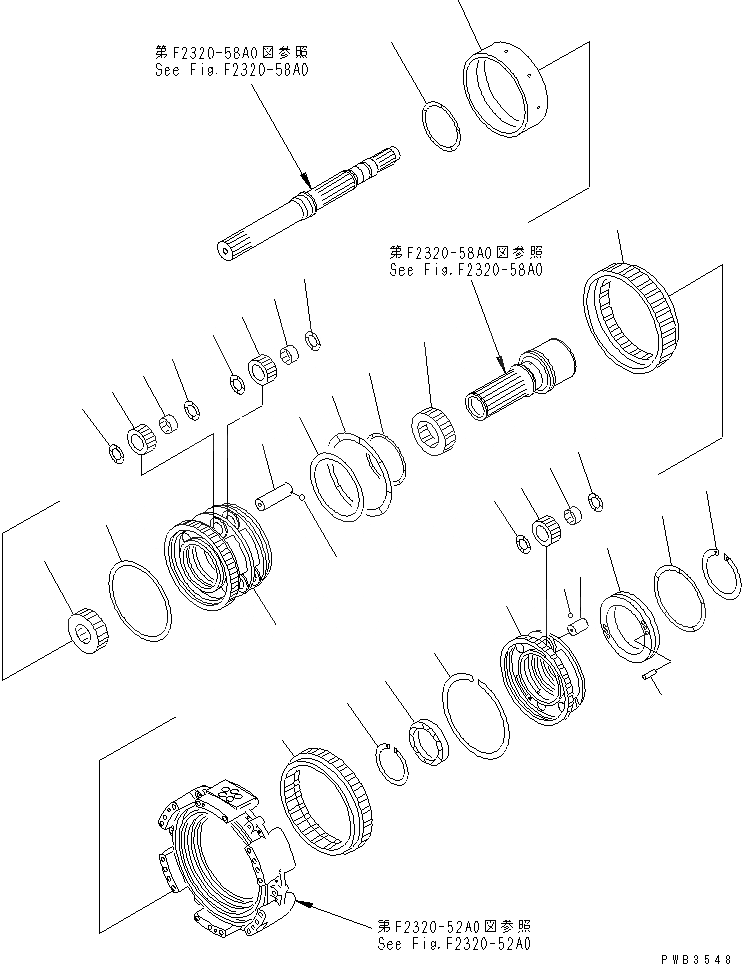 Схема запчастей Komatsu D375A-3 - ТРАНСМИССИЯ (/8)¤ НЕСУЩИЙ ЭЛЕМЕНТ (/) СИЛОВАЯ ПЕРЕДАЧА И КОНЕЧНАЯ ПЕРЕДАЧА
