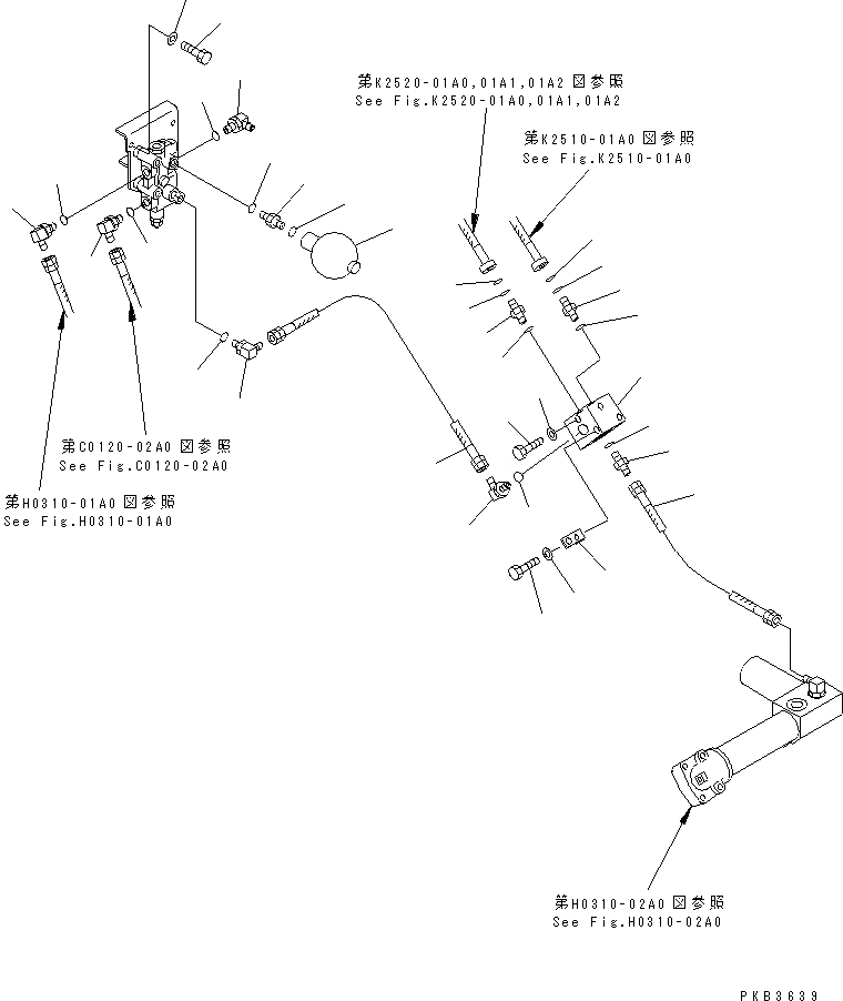 Схема запчастей Komatsu D375A-3 - ЛИНИЯ КЛАПАНА PPC (ОТВАЛ С ДВОЙН. ПЕРЕКОСОМ) ГИДРАВЛИКА