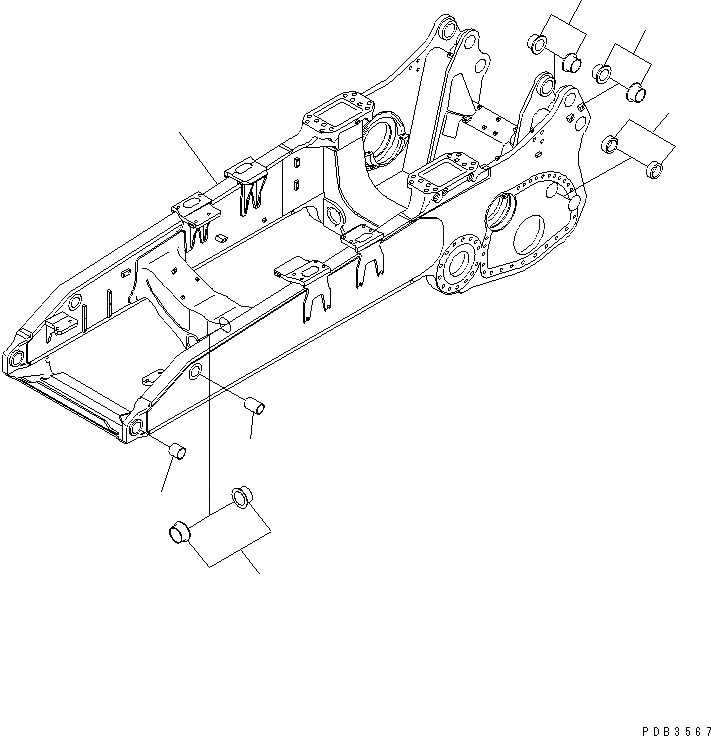 Схема запчастей Komatsu D375A-3 - ОСНОВН. РАМА ( ОПОРНЫЙ КАТОК) ОСНОВН. РАМА И КОМПОНЕНТЫ