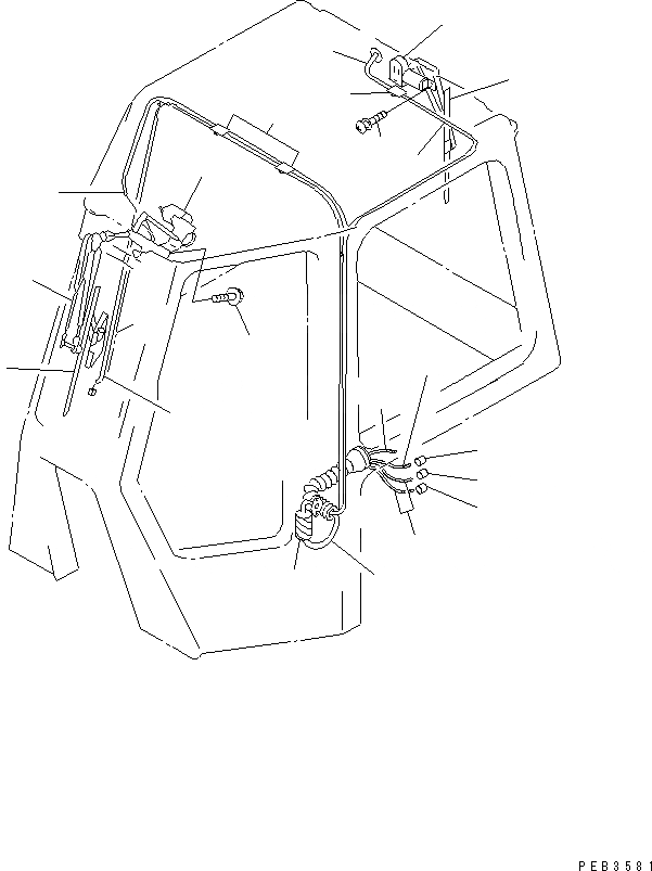 Схема запчастей Komatsu D375A-3 - КАБИНА (ДВОРНИКИ) КАБИНА ОПЕРАТОРА И СИСТЕМА УПРАВЛЕНИЯ