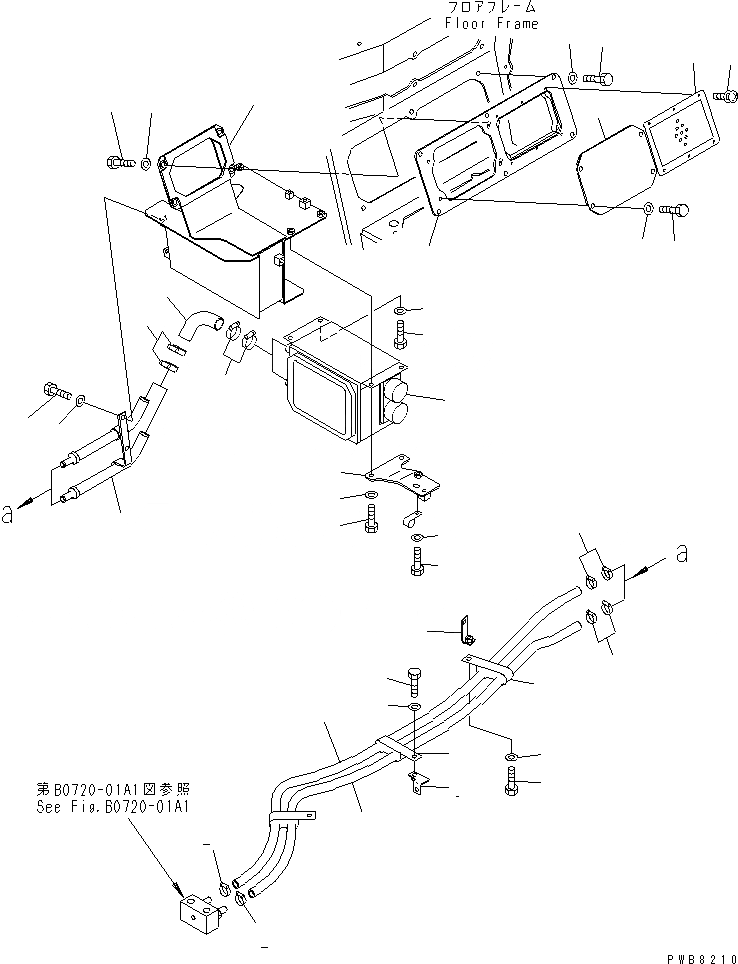 Схема запчастей Komatsu D375A-3 - ОБОГРЕВАТЕЛЬ. (МОРОЗОУСТОЙЧИВ. СПЕЦ-Я (A) СПЕЦ-Я.) КАБИНА ОПЕРАТОРА И СИСТЕМА УПРАВЛЕНИЯ