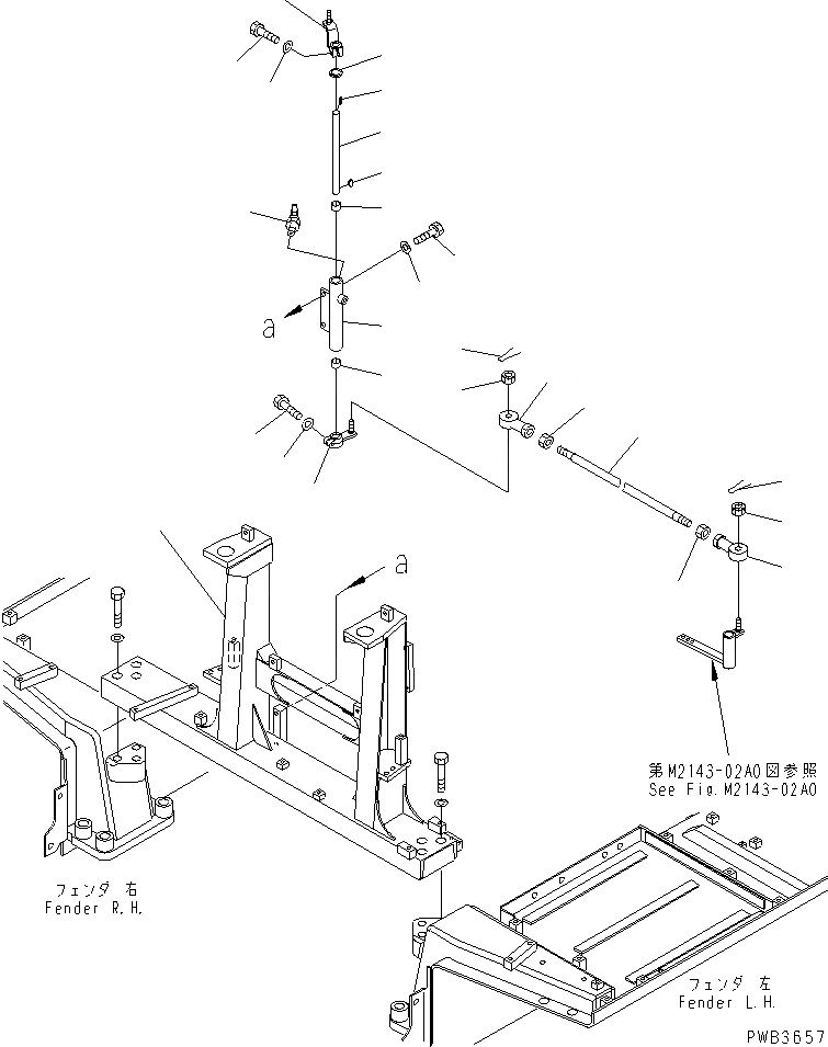 Схема запчастей Komatsu D375A-3 - УПРАВЛ-Е ПОДАЧ. ТОПЛИВА (/) (БЕЗ КОНТРОЛЯ ПРОСКАЛЬЗ-Я ГУСЕНИЦ) ЧАСТИ КОРПУСА