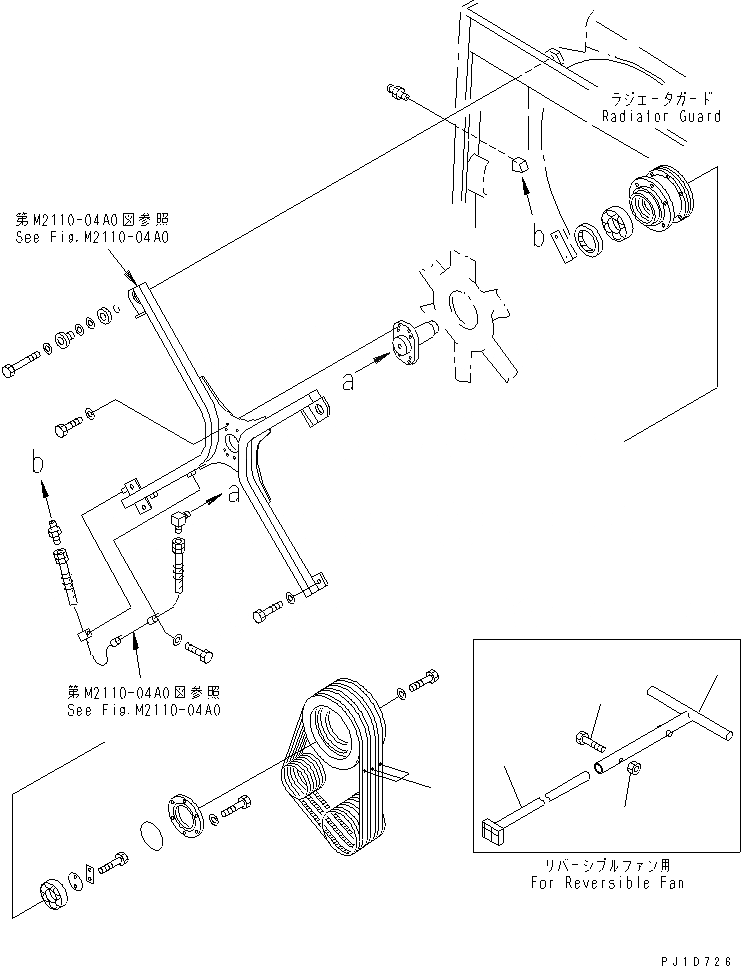Схема запчастей Komatsu D375A-3A-01 - V-РЕМЕНЬ И РЫЧАГ СИСТЕМА ОХЛАЖДЕНИЯ