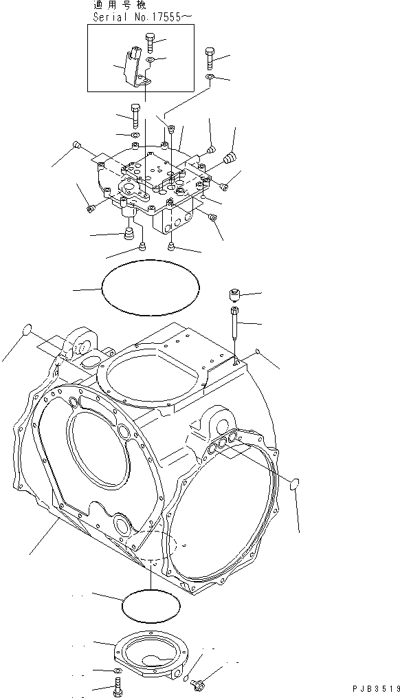 Схема запчастей Komatsu D375A-3A-01 - РУЛЕВ. УПРАВЛЕНИЕ КОРПУС СИЛОВАЯ ПЕРЕДАЧА И КОНЕЧНАЯ ПЕРЕДАЧА