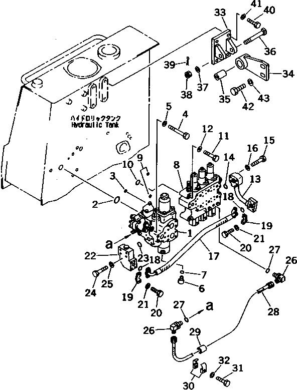 Схема запчастей Komatsu D375A-3A-01 - ГИДРАВЛ КЛАПАН ЛИНИЯ ГИДРАВЛИКА