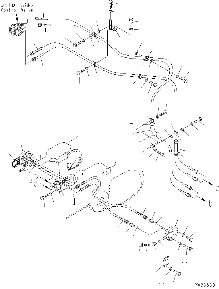 Схема запчастей Komatsu D375A-3A-01 - ПЕРЕКОС. ОТВАЛА ЛИНИЯ (ОСНОВН. РАМА) (ДЛЯ ДВОЙН.НАКЛОН. НАКЛОНЯЕМ. ОТВАЛ) ГИДРАВЛИКА