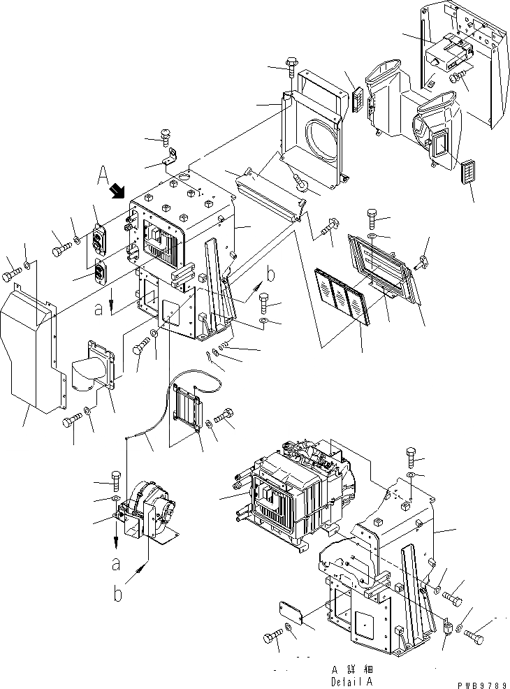 Схема запчастей Komatsu D375A-3A-01 - ПРИБОРНАЯ ПАНЕЛЬ (ОБОГРЕВАТЕЛЬ.)(С КОНТРОЛЕМ ПРОСКАЛЬЗ-Я ГУСЕНИЦ) (С ШИРОК. КАБИНОЙ)(№7-) КАБИНА ОПЕРАТОРА И СИСТЕМА УПРАВЛЕНИЯ