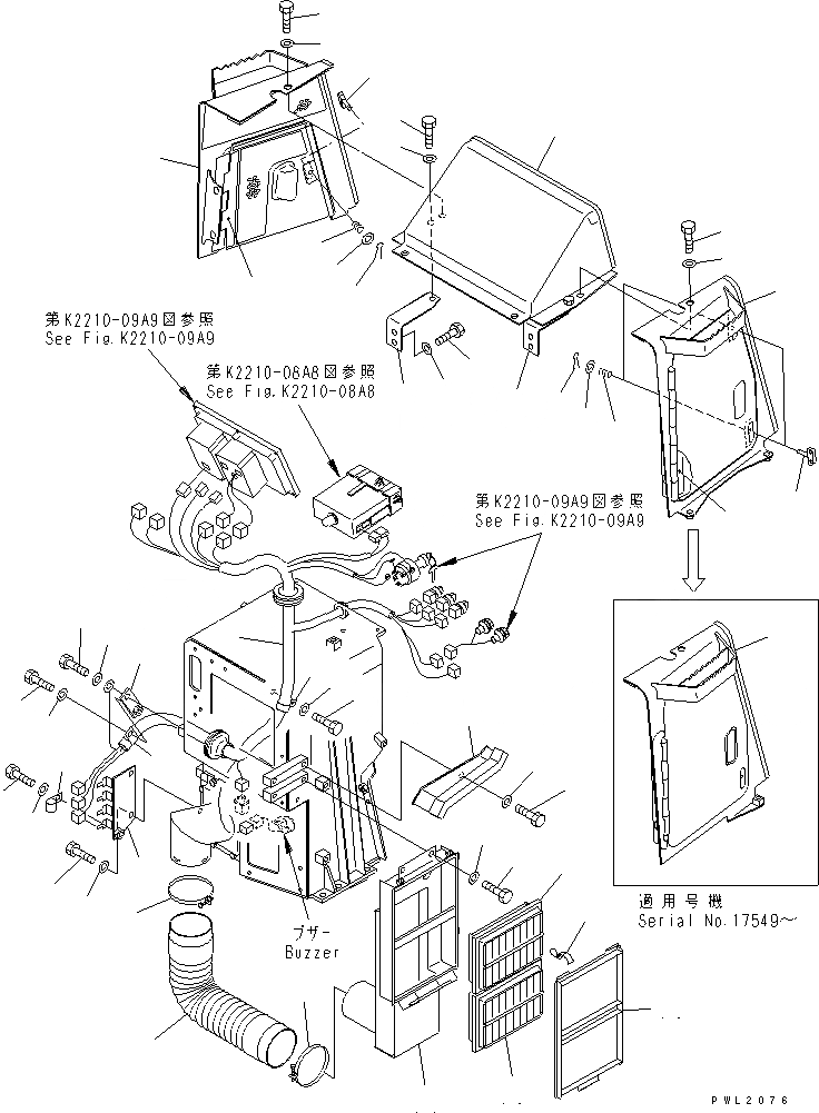 Схема запчастей Komatsu D375A-3A-01 - ПРИБОРНАЯ ПАНЕЛЬ (ПАНЕЛЬ И ЭЛЕКТРОПРОВОДКА) (С КОНТРОЛЕМ ПРОСКАЛЬЗ-Я ГУСЕНИЦ¤С КОНДИЦ.D ITIONER) (С ШИРОК. КАБИНОЙ)(№7-) КАБИНА ОПЕРАТОРА И СИСТЕМА УПРАВЛЕНИЯ