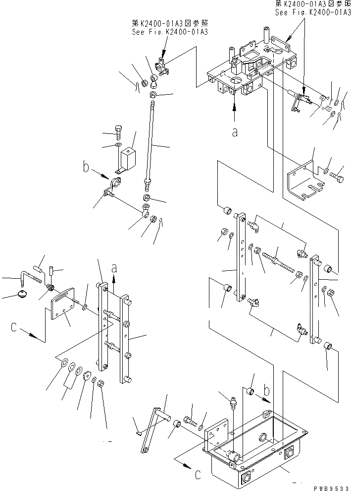 Схема запчастей Komatsu D375A-3A-01 - STEERIG И ТРАНСМИССИЯ РЫЧАГ (РЕГУЛИР. POSITION РЫЧАГ)     (/)(№7-) КАБИНА ОПЕРАТОРА И СИСТЕМА УПРАВЛЕНИЯ