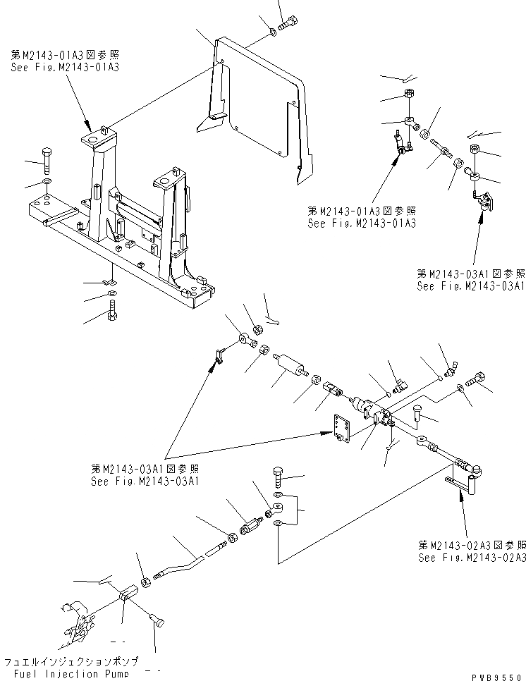 Схема запчастей Komatsu D375A-3A-01 - МЕХАНИЗМ УПРАВЛ-Я ПОДАЧЕЙ ТОПЛИВА (С КОНТРОЛЕМ ПРОСКАЛЬЗ-Я ГУСЕНИЦ)(ВЫСОК. ЕМК. КОНДИЦ. ВОЗДУХА)(№7-) ЧАСТИ КОРПУСА
