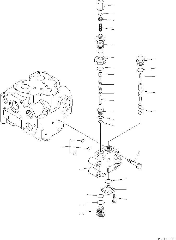 Схема запчастей Komatsu D375A-3A-01 - УПРАВЛЯЮЩ. КЛАПАН (/) (ПОДЪЕМ. ОТВАЛА) ОСНОВН. КОМПОНЕНТЫ И РЕМКОМПЛЕКТЫ