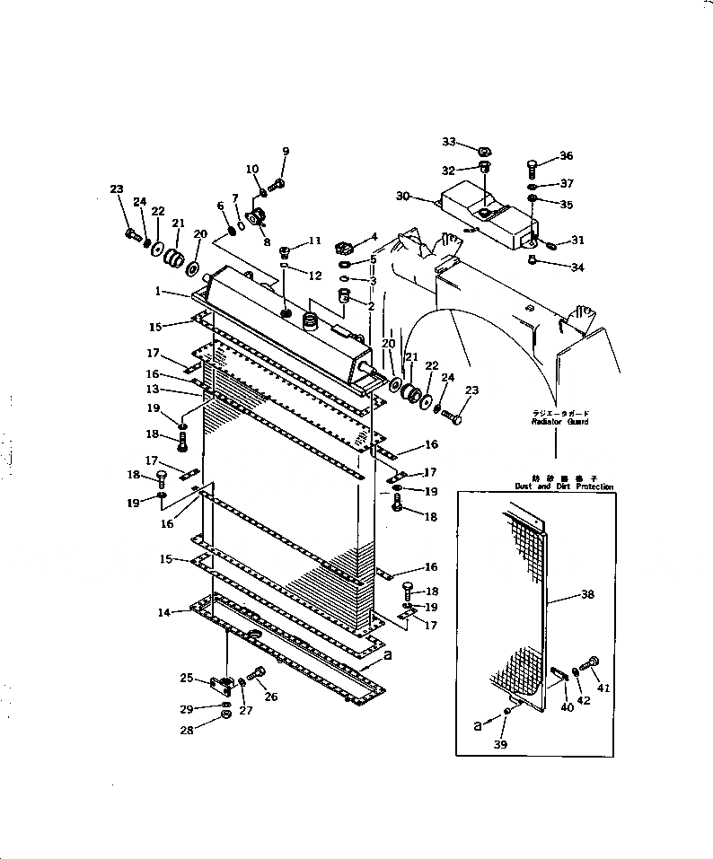 Схема запчастей Komatsu D375A-2 - РАДИАТОР И РЕЗЕРВН. БАК КОМПОНЕНТЫ ДВИГАТЕЛЯ И ЭЛЕКТРИКА