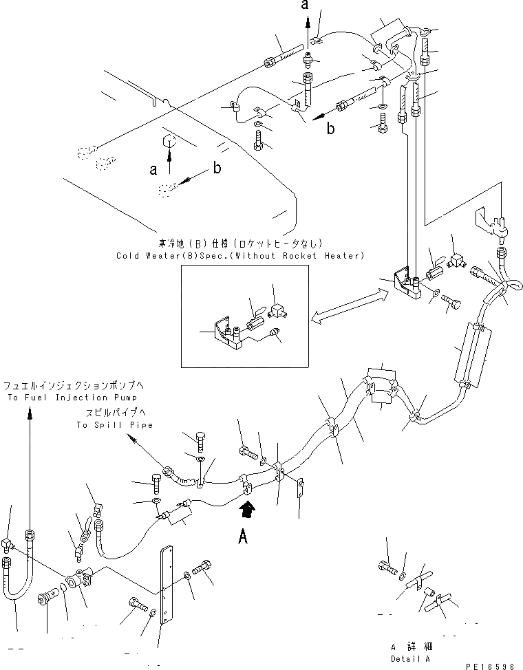 Схема запчастей Komatsu D375A-2 - ТОПЛИВОПРОВОД. КОМПОНЕНТЫ ДВИГАТЕЛЯ И ЭЛЕКТРИКА