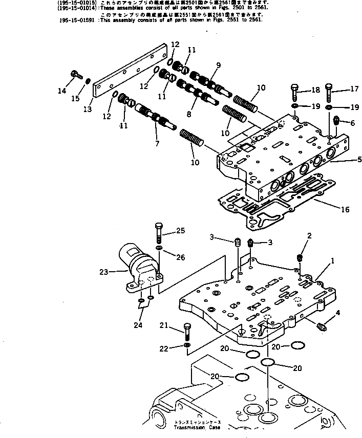 Схема запчастей Komatsu D375A-2 - КЛАПАН ТРАНСМИССИИ (/) (МОРОЗОУСТОЙЧИВ. СПЕЦ-Я) ГТР CONVERTOR¤ ТРАНСМИССИЯ¤ РУЛЕВ. УПРАВЛЕНИЕ И КОНЕЧНАЯ ПЕРЕДАЧА