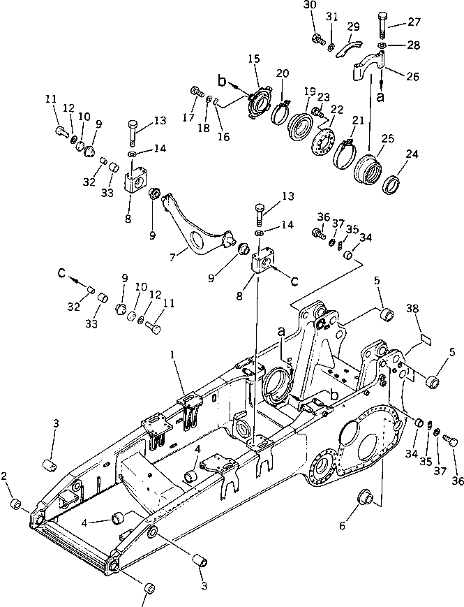 Схема запчастей Komatsu D375A-2 - ОСНОВН. РАМА ГТР CONVERTOR¤ ТРАНСМИССИЯ¤ РУЛЕВ. УПРАВЛЕНИЕ И КОНЕЧНАЯ ПЕРЕДАЧА