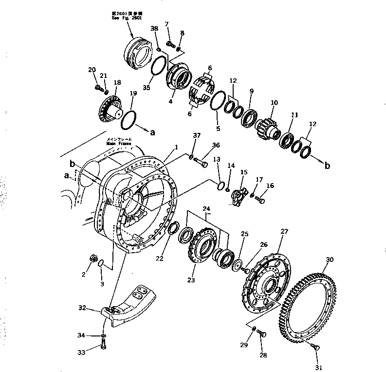 Схема запчастей Komatsu D375A-2 - КОНЕЧНАЯ ПЕРЕДАЧА (/) ГТР CONVERTOR¤ ТРАНСМИССИЯ¤ РУЛЕВ. УПРАВЛЕНИЕ И КОНЕЧНАЯ ПЕРЕДАЧА