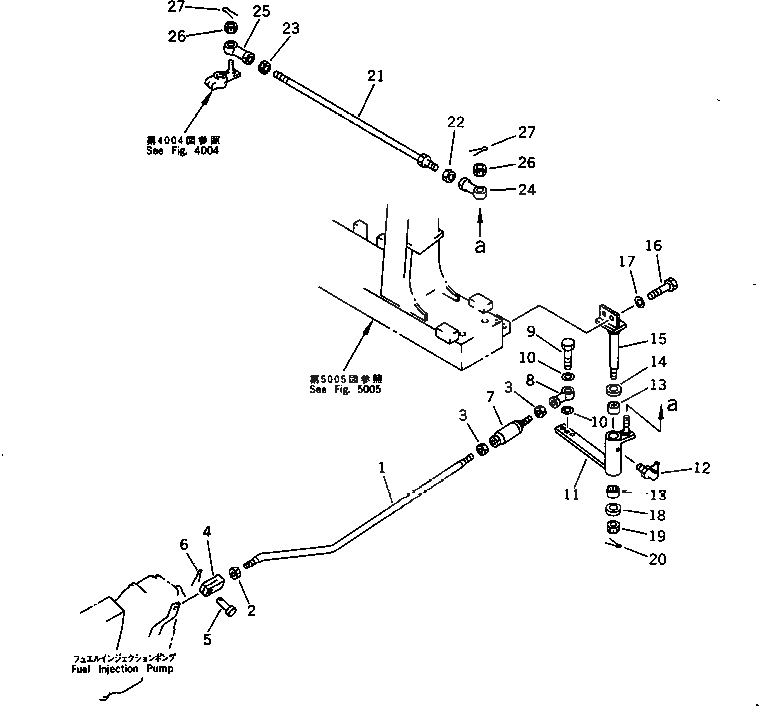 Схема запчастей Komatsu D375A-2 - МЕХАНИЗМ УПРАВЛ-Я ПОДАЧЕЙ ТОПЛИВА (/) (БЕЗ КОНТРОЛЯ ПРОСКАЛЬЗ-Я ГУСЕНИЦ) СИСТЕМА УПРАВЛЕНИЯ