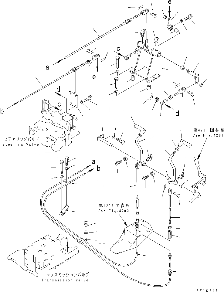 Схема запчастей Komatsu D375A-2 - РЫЧАГ УПРАВЛЕНИЯ ПОВОРОТОМ СИСТЕМА УПРАВЛЕНИЯ