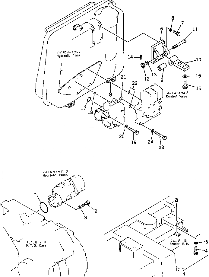 Схема запчастей Komatsu D375A-2 - ГИДР. НАСОС.¤ БАК И КЛАПАН КРЕПЛЕНИЕ УПРАВЛ-Е РАБОЧИМ ОБОРУДОВАНИЕМ