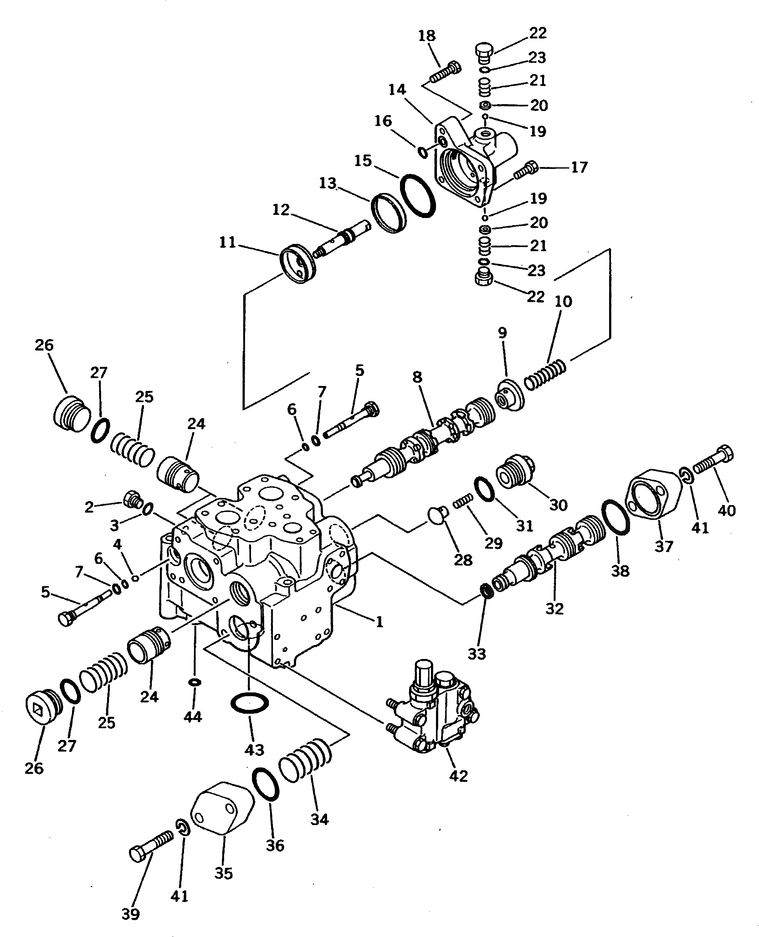 Схема запчастей Komatsu D375A-2 - ГИДРАВЛ КЛАПАН (ПОДЪЕМ. ОТВАЛА) (/) УПРАВЛ-Е РАБОЧИМ ОБОРУДОВАНИЕМ