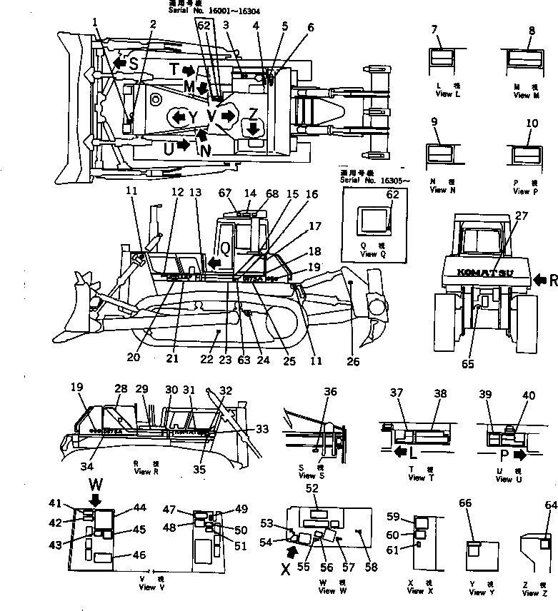 Схема запчастей Komatsu D375A-2 - МАРКИРОВКА (ИСПАНИЯ)(№-8) МАРКИРОВКА¤ ИНСТРУМЕНТ И РЕМКОМПЛЕКТЫ