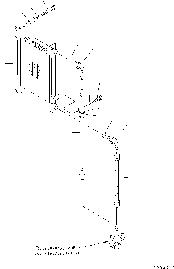 Схема запчастей Komatsu D375A-3-01 - МАСЛООХЛАДИТЕЛЬ СИСТЕМА ОХЛАЖДЕНИЯ