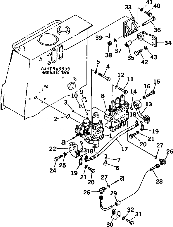 Схема запчастей Komatsu D375A-3-01 - ГИДРАВЛ КЛАПАН ЛИНИЯ ГИДРАВЛИКА