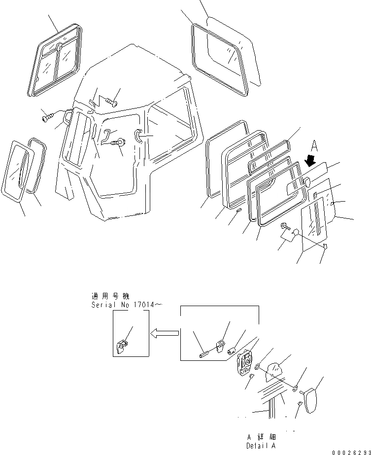 Схема запчастей Komatsu D375A-3-01 - КАБИНА (РАМА И РУЧКА) КАБИНА ОПЕРАТОРА И СИСТЕМА УПРАВЛЕНИЯ