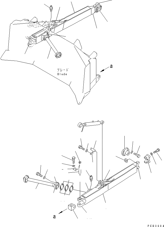 Схема запчастей Komatsu D375A-3-01 - РАМА ПРЯМ. ОТВАЛА РАБОЧЕЕ ОБОРУДОВАНИЕ