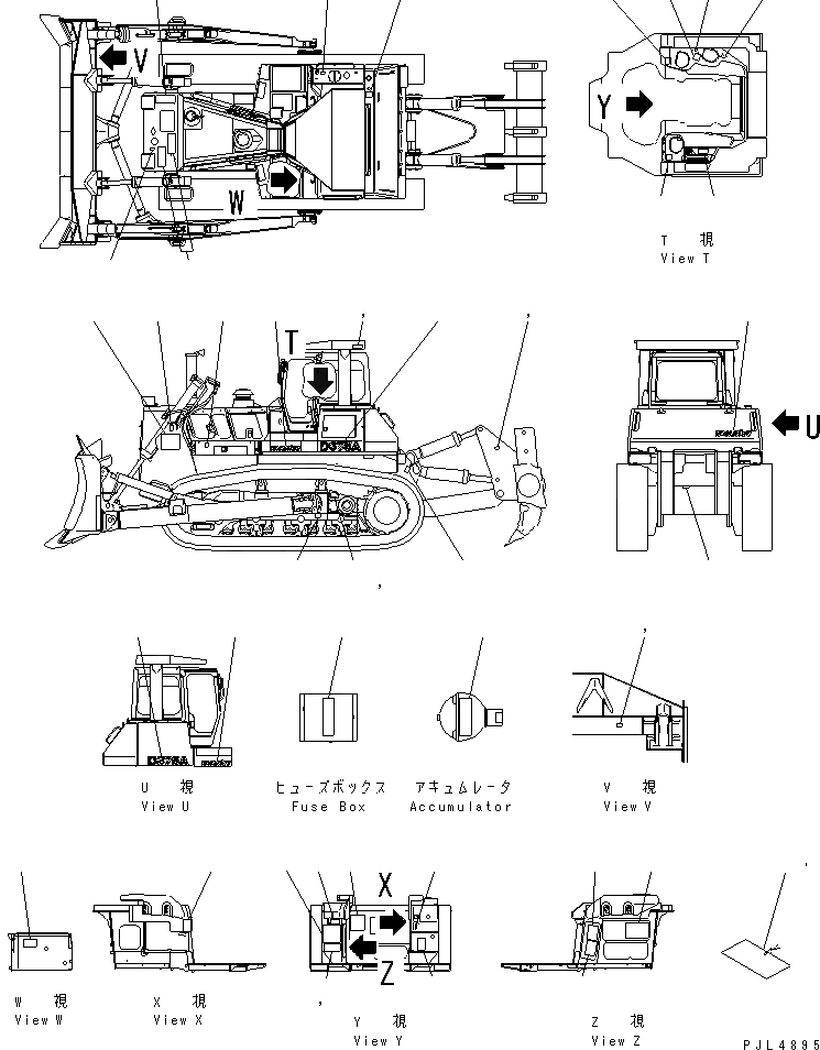 Схема запчастей Komatsu D375A-3-01 - МАРКИРОВКА (ЯПОН.)(№79-) МАРКИРОВКА