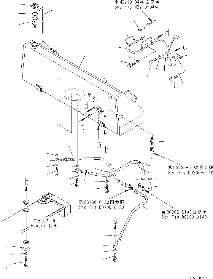 Схема запчастей Komatsu D375A-5 - ТОПЛИВН. БАК. (БЕЗ БЫСТР. ЗАПРАВ.) ТОПЛИВН. БАК. AND КОМПОНЕНТЫ