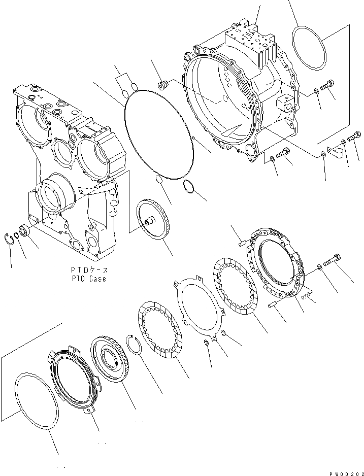 Схема запчастей Komatsu D375A-5 - ГИДРОТРАНСФОРМАТОР (/)¤ ЗАДН. ЧАСТЬ И ПРОДУВОЧН. НАСОС СИЛОВАЯ ПЕРЕДАЧА И КОНЕЧНАЯ ПЕРЕДАЧА
