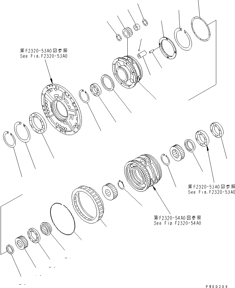 Схема запчастей Komatsu D375A-5 - ТРАНСМИССИЯ (/8)¤ НЕСУЩИЙ ЭЛЕМЕНТ (/) СИЛОВАЯ ПЕРЕДАЧА И КОНЕЧНАЯ ПЕРЕДАЧА