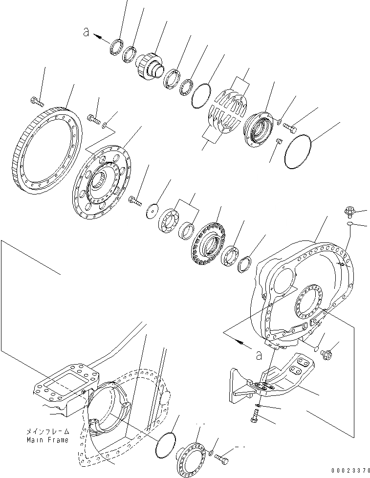 Схема запчастей Komatsu D375A-5 - КОНЕЧНАЯ ПЕРЕДАЧА (ПРАВ.) (КОРПУС) (САУД. АРАБ.) СИЛОВАЯ ПЕРЕДАЧА И КОНЕЧНАЯ ПЕРЕДАЧА