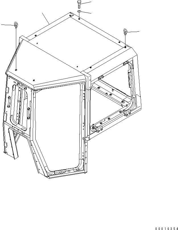 Схема запчастей Komatsu D375A-5 - КОРПУС КАБИНЫ (ВЫС. УСИЛ. PSI СТЕКЛА)(№8-) КАБИНА ОПЕРАТОРА И СИСТЕМА УПРАВЛЕНИЯ