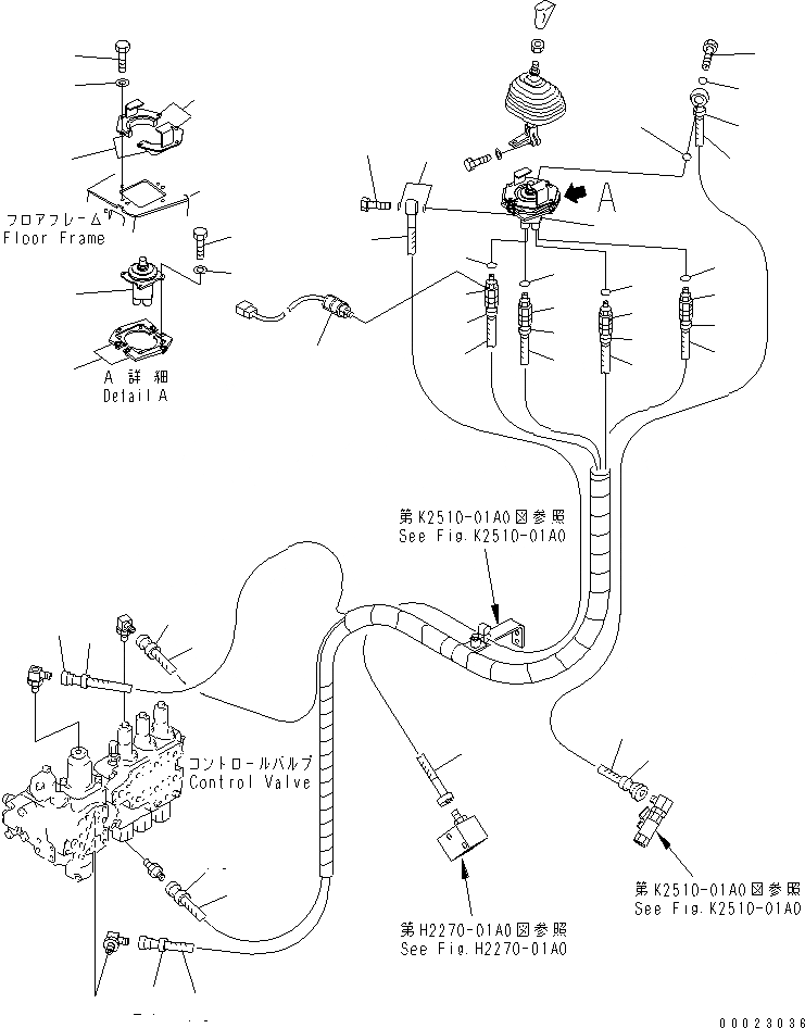 Схема запчастей Komatsu D375A-5 - ОТВАЛ P.P.C ТРУБЫ (С VHMS) КАБИНА ОПЕРАТОРА И СИСТЕМА УПРАВЛЕНИЯ