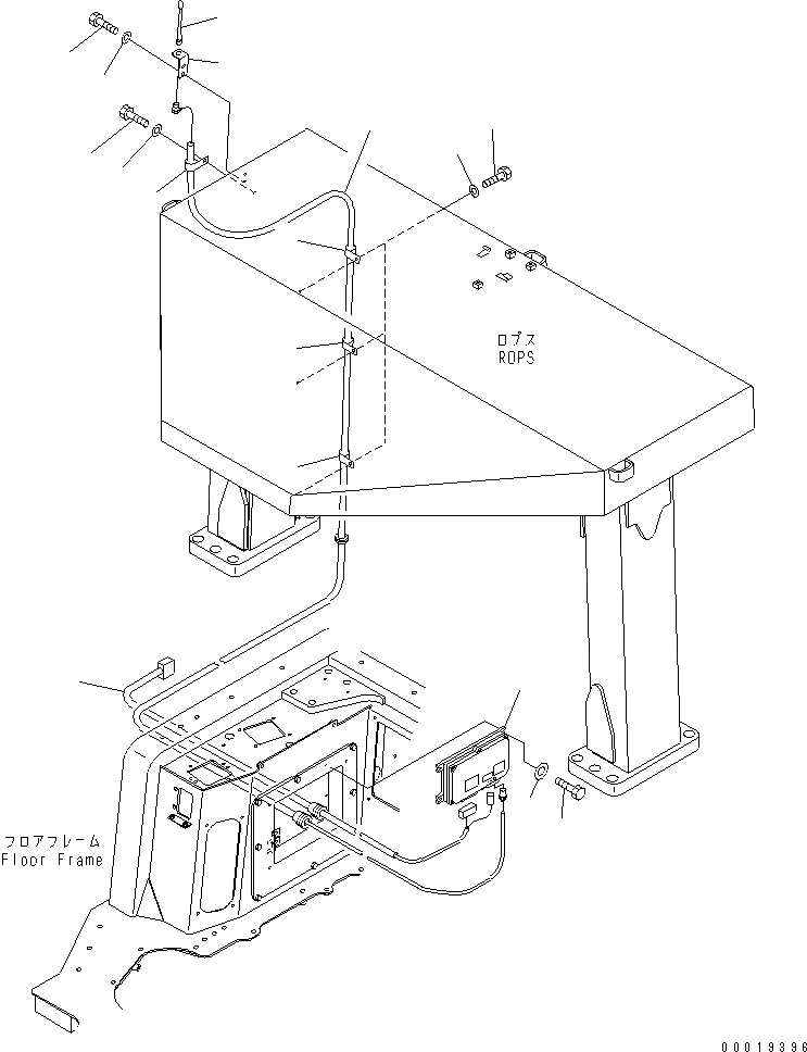 Схема запчастей Komatsu D375A-5 - VHMS (С ORBCOM) КАБИНА ОПЕРАТОРА И СИСТЕМА УПРАВЛЕНИЯ