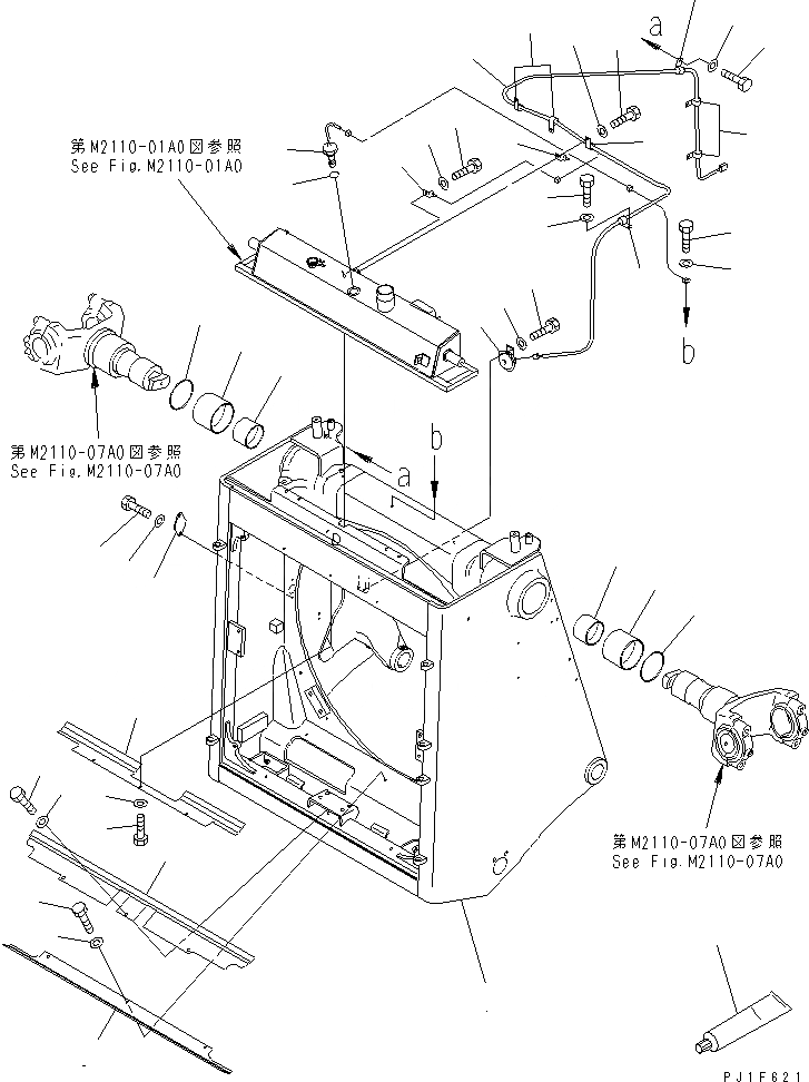 Схема запчастей Komatsu D375A-5 - ЗАЩИТА РАДИАТОРА (СПЕЦ-Я ДЛЯ СВАЛОК) ЧАСТИ КОРПУСА